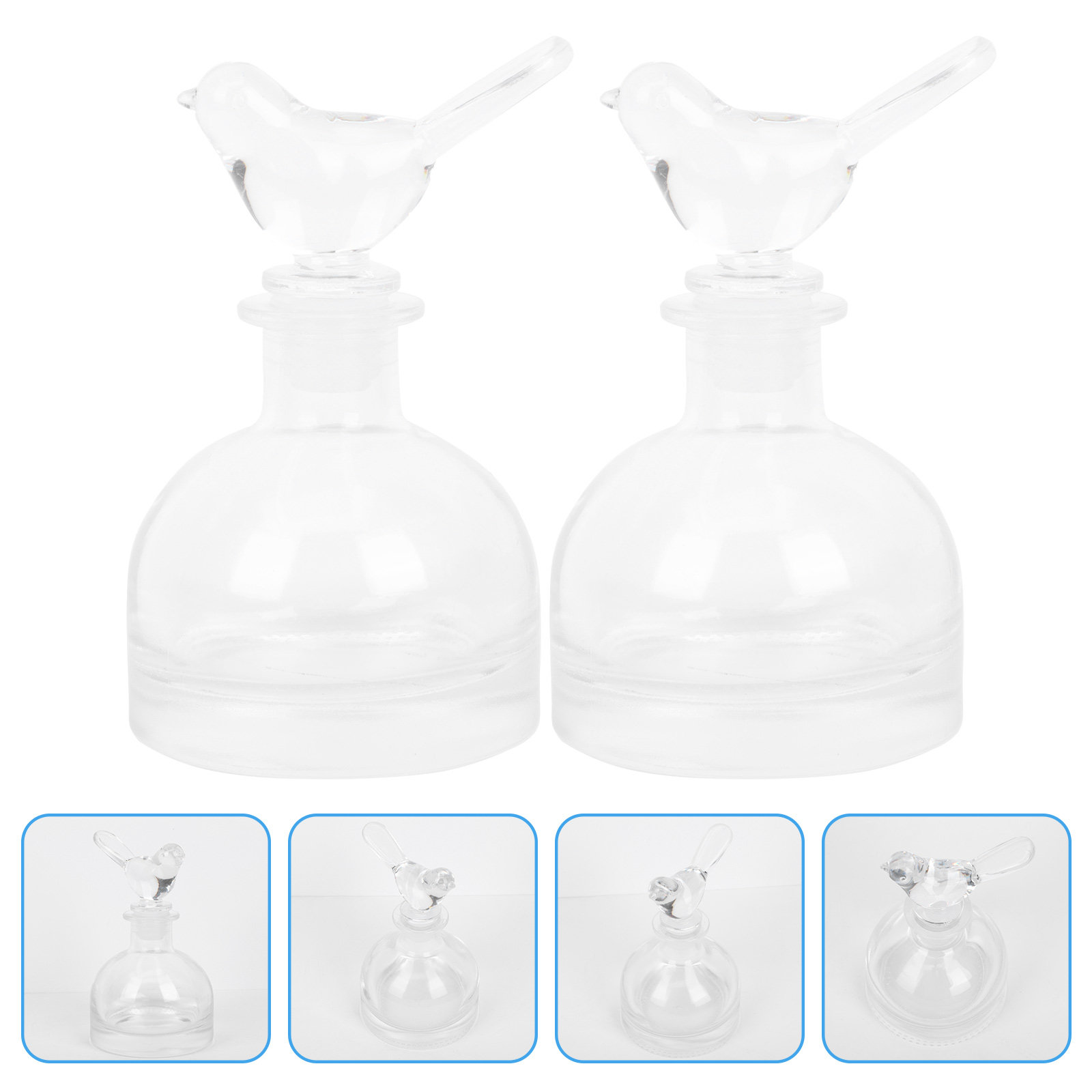 Home Fragrance Perfume - 2 stuks glazen parfumflesjes premium helder