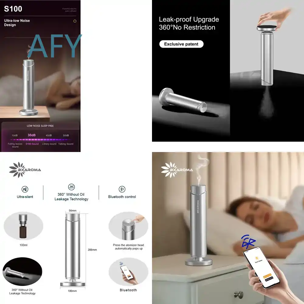Home Fragrance Market - Zilveren aromatherapie etherische olie diffuser voor
