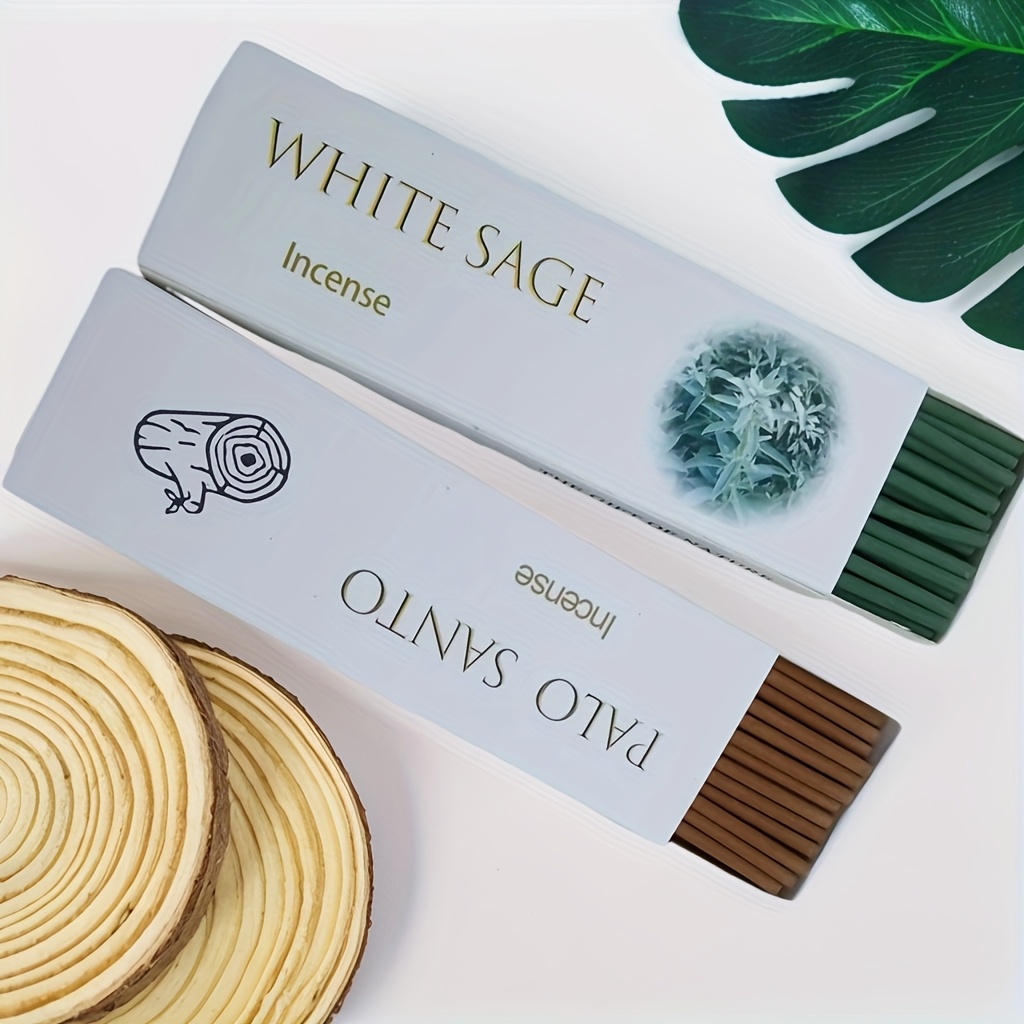 Smokeless Incense Stick - 65/130 stuks witte salie wierookstokjes, 2,8