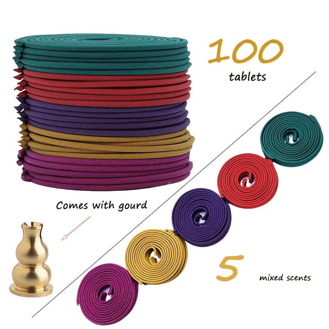 Home Fragrance Best - 100 stuks gemengde spiraalvormige aromatherapie, citroengras,