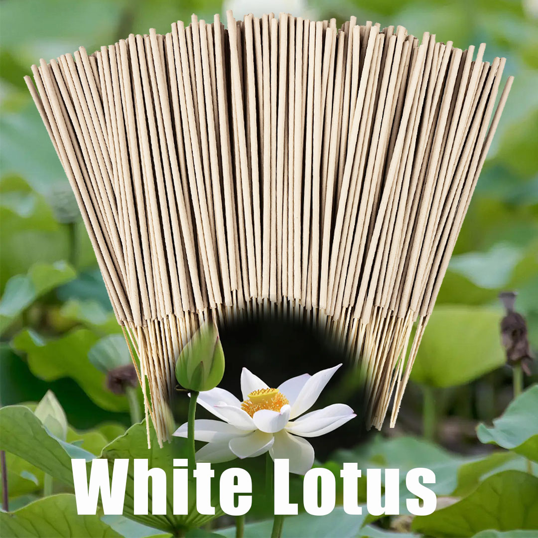 Smokeless Incense Stick - Hoogwaardige gebroken witte 8,7-inch witte lotus