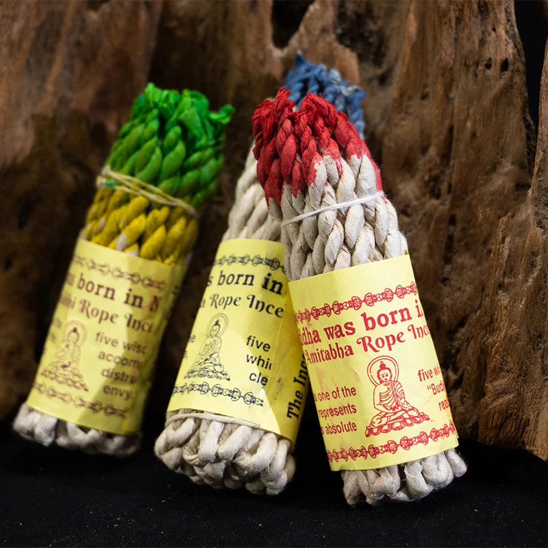 Smokeless Incense Stick - Nepal Handgemaakt Kruidentouw 25 Bundel Witte